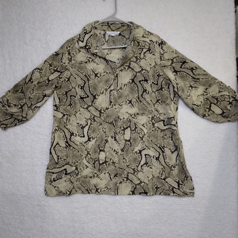 Counterparts Women's Button Down Blouse Size XL